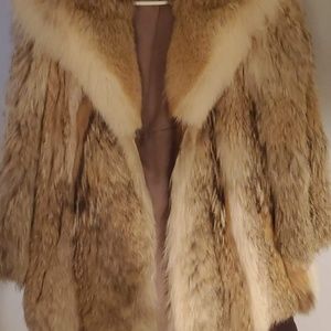 Coyote real fur coat